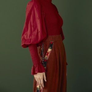 NWT FARM Rio Brown Carrot Pants